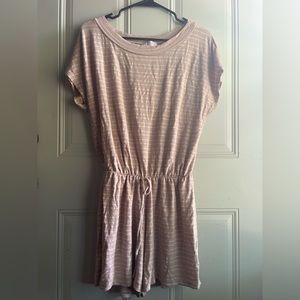 Pink Lily Striped Romper